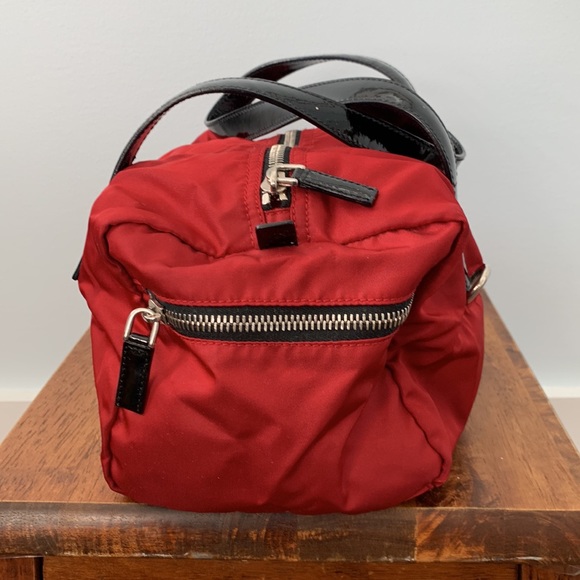 PRADA Tessuto Nylon Handbag In Red. - Picture 4 of 8